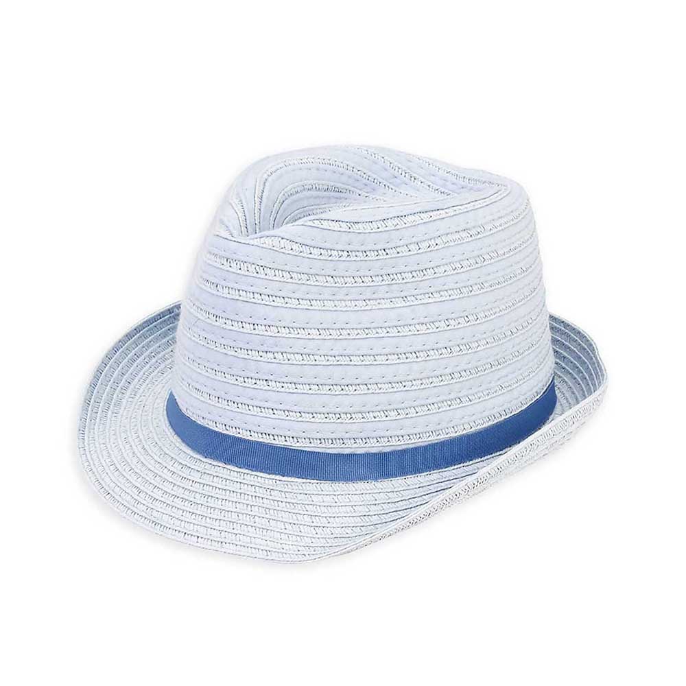 Infant Size Tiny Blue Fedora Hat - Sunny Dayz™ Hats, Fedora Hat - SetarTrading Hats 