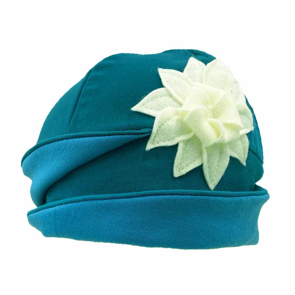 Irene Organic Cotton Beanie Hat for Healing - Flipside Hats Beanie Flipside Hats H016-001 Teal  