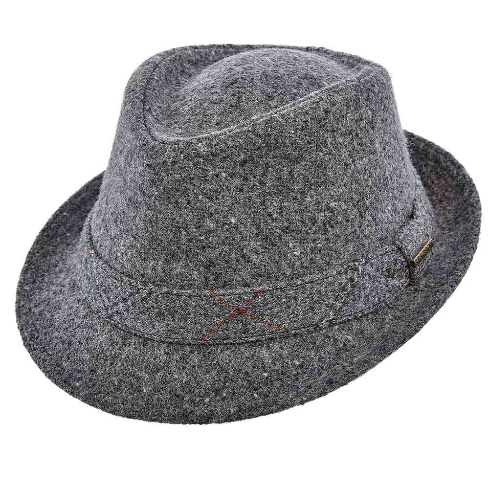 Italian Wool Fedora Hat with Plaid Band - Stetson Hats, Fedora Hat - SetarTrading Hats 