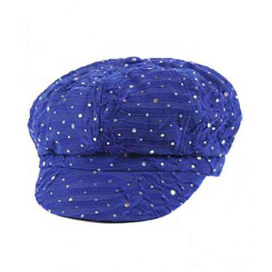 Glitter Striped Newsboy Cap, Cap - SetarTrading Hats 