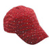 Glitter Striped Baseball Cap - Available in 12 Colors Cap Something Special Hat ja7047wn Wine  