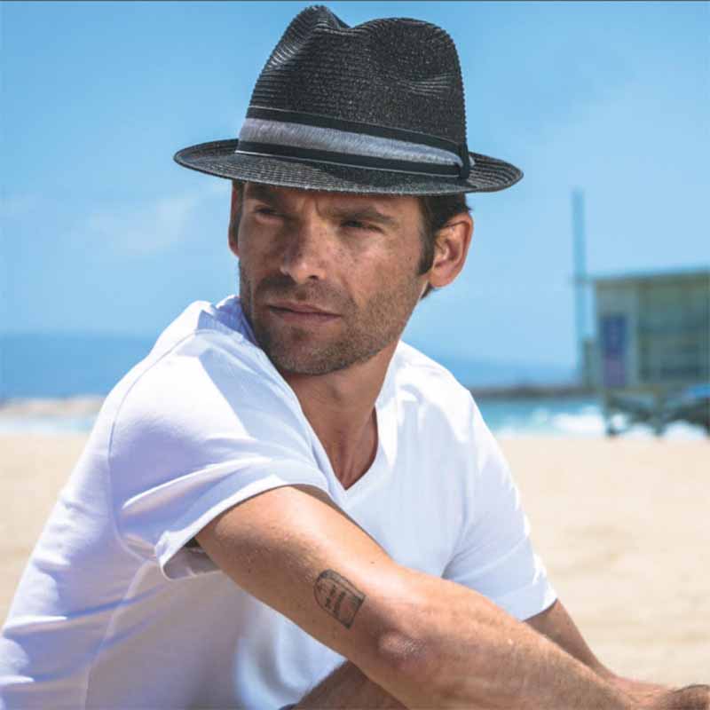 Jericho Fedora Hat with Faux Feather Band - Brooklyn Hat Co  display picture 3