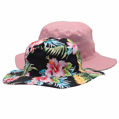 Junior Reversible Wide Brim Cotton Boonie Hat - Karen Keith Hats, Bucket Hat - SetarTrading Hats 