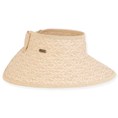 Kauksi Roll Up Visor Hat with Bow Closure - Sun 'N' Sand Hats, Visor Cap - SetarTrading Hats 