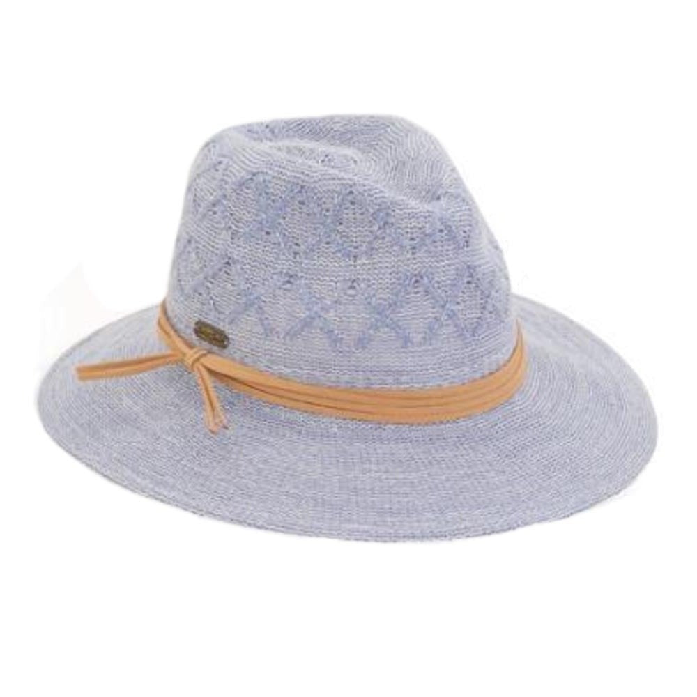 Knit Safari Hat with Faux Suede Tie - Sun 'N' Sand Hats, Safari Hat - SetarTrading Hats 