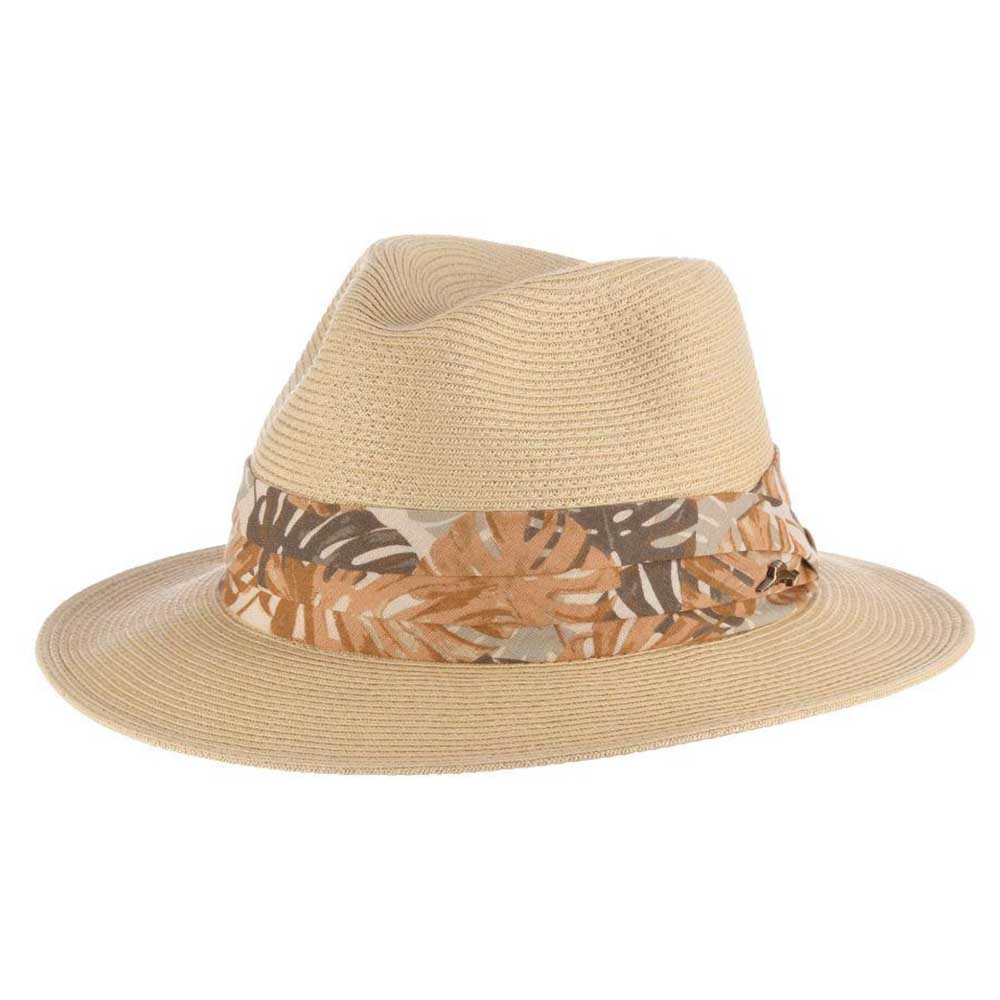 Ko Lipe - Tommy Bahama Men's Safari Hat with Tropical Band Fedora Hat Tommy Bahama Hats TBW247 Natural S/M (22 3/8") 