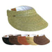 Braided Laichow Sun Visor - Neutral-Basic Colors - Scala Hats, Visor Cap - SetarTrading Hats 