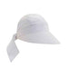 Cotton Facesaver Cap with Bow - Cappelli Hats Cap Cappelli Straworld L70SW-WH White OS (57 cm) 