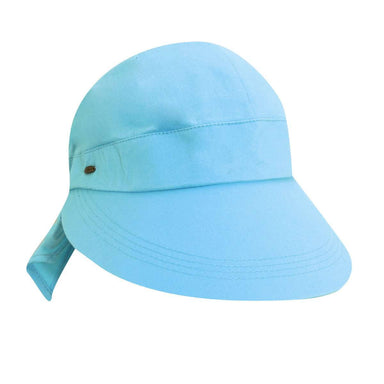 Cotton Facesaver Cap with Bow - Cappelli Hats Cap Cappelli Straworld l70swAQ Aqua Medium (57 cm) 