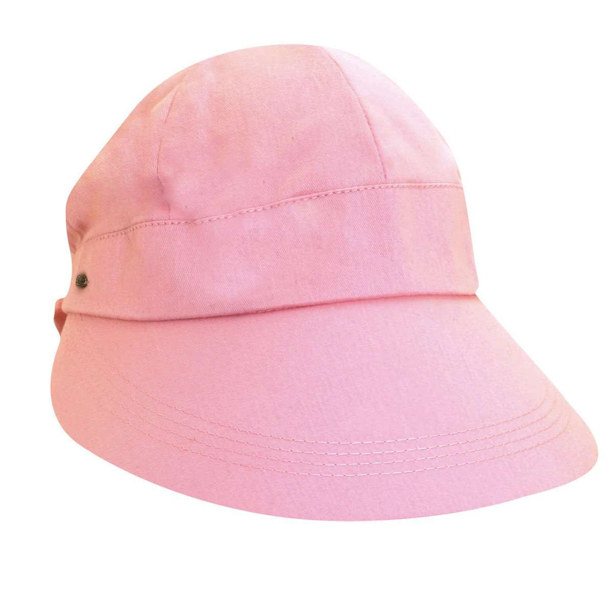 Cotton Facesaver Cap with Bow - Cappelli Hats Cap Cappelli Straworld l70swPK Pink Medium (57 cm) 