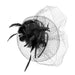 Two Tone Feather Flower Fascinator Fascinator Something Special Hat Flb7325BK Black  