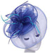 Large Loopy Mesh and Feather Fascinator Fascinator Something Special Hat Flb7607BL Blue  