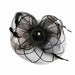 Checkered Mesh and Flower Fascinator with Beads Fascinator Something Special Hat lb7716BK Black  