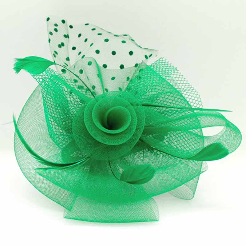 Polka Dot and Checkered Netting Fascinator Fascinator Something Special Hat    