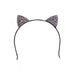 Rhinestone Cat Ears Headband Headband Something Special Hat lb7959sl Silver  