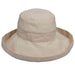 Cotton Up Turned Large Brim Sun Hat - Scala Hats for Women Kettle Brim Hat Scala Hats LC399-LINEN Linen M/L (57 - 58 cm) 