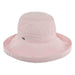 Cotton Up Turned Large Brim Sun Hat - Scala Hats for Women Kettle Brim Hat Scala Hats LC399-PINK Pink M/L (57 - 58 cm) 