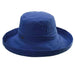 Cotton Up Turned Large Brim Sun Hat - Scala Hats for Women Kettle Brim Hat Scala Hats LC399-ROYAL Royal Blue M/L (57 - 58 cm) 