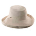 Cotton Up Turned Large Brim Sun Hat - Scala Hats for Women Kettle Brim Hat Scala Hats LC399-SAND Sand M/L (57 - 58 cm) 