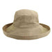 Cotton Up Turned Large Brim Sun Hat - Scala Hats for Women Kettle Brim Hat Scala Hats LC399-TAUPE Taupe M/L (57 - 58 cm) 