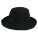 Cotton Up Turned Large Brim Sun Hat - Scala Hats for Women Kettle Brim Hat Scala Hats LC399-BLK Black M/L (57 - 58 cm) 
