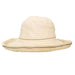 Lightweight Kettle Brim Sewn Ribbon Hat with Toggle - Scala Hats Kettle Brim Hat Scala Hats LC729NT Natural  