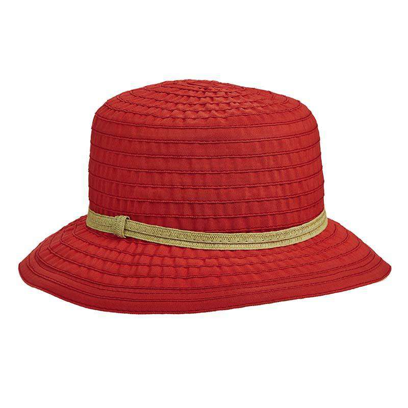 DPC Outdoor Ribbon Bucket Hat Bucket Hat Dorfman Hat Co. LC736 Poppy  