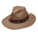 Canvas Safari Hat with Jute Band for Women - Scala Pronto Safari Hat Scala Hats LC783KH Khaki  
