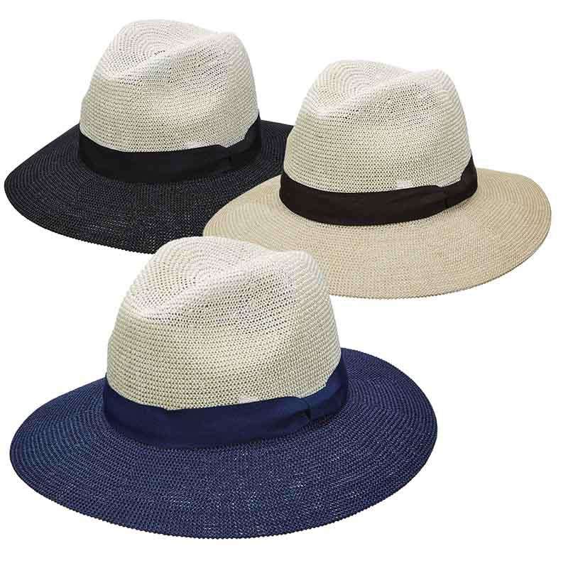 Knit Toyo Two Tone Safari Hat for Women - Scala Pronto Hat, Safari Hat - SetarTrading Hats 