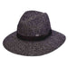 Tweed Knit Toyo Safari Hat for Women - Scala Pronto Hat Safari Hat Scala Hats LC786BK Black  