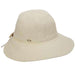 Cotton Facesaver Hat with Bow for Small Heads - Scala Collection Hats Facesaver Hat Scala Hats LC799-NAT Natural Small (56 cm) 
