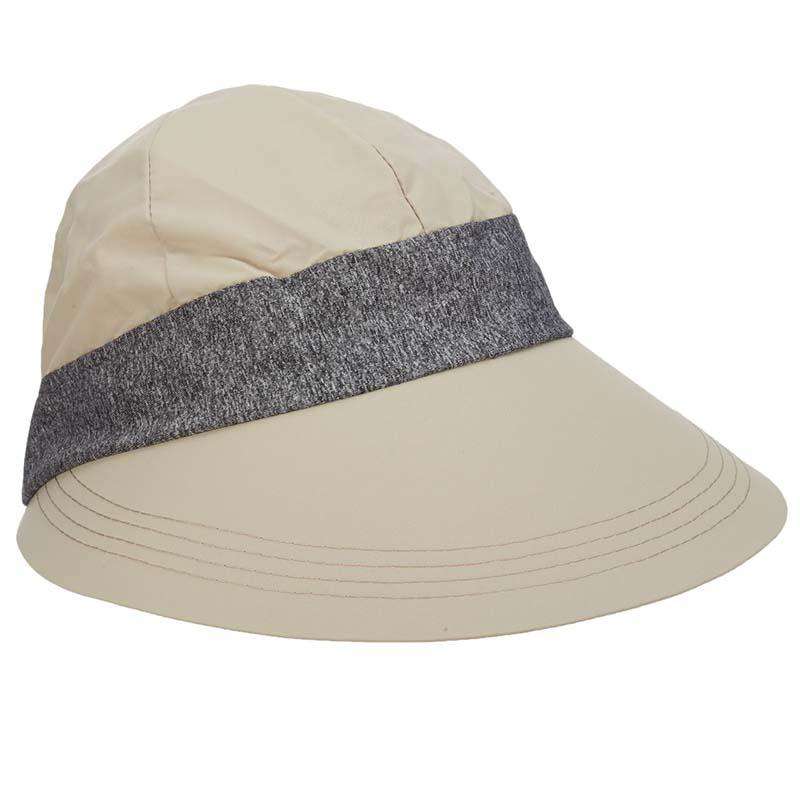 Facesaver Cap with Contrast Band - Tropical Trends Facesaver Hat Dorfman Hat Co. lc803cl Charcoal  