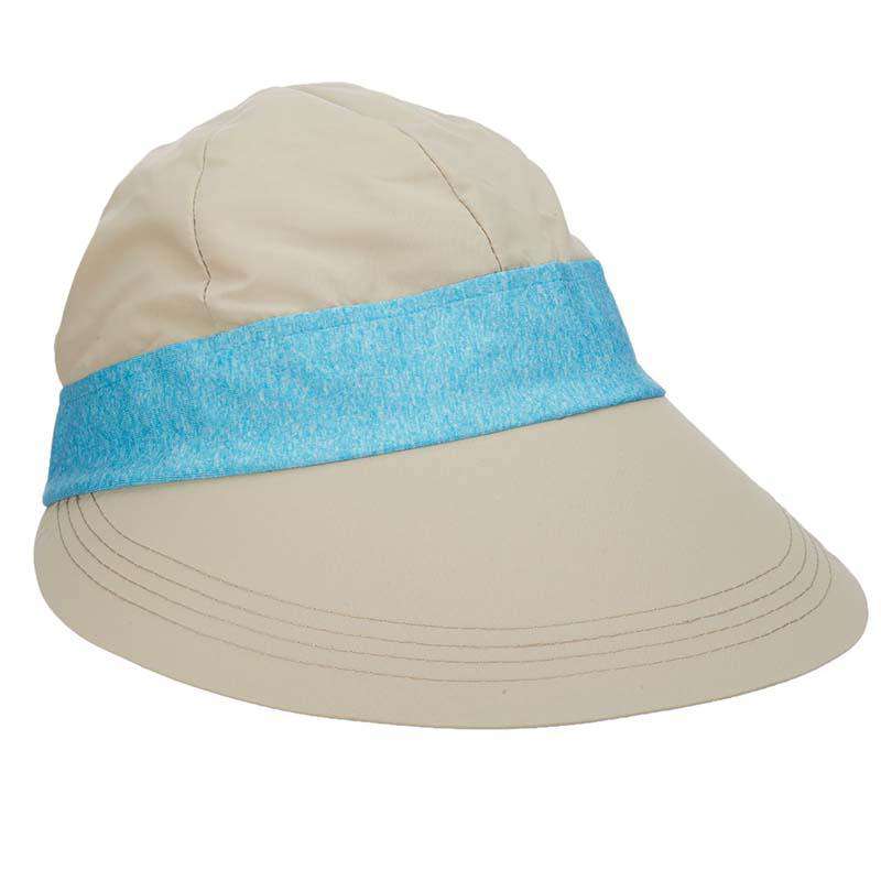 Facesaver Cap with Contrast Band - Tropical Trends Facesaver Hat Dorfman Hat Co. lc803tq Turquoise  