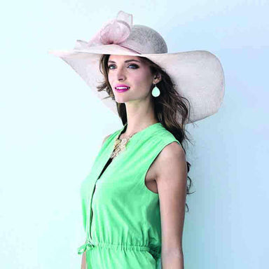 Sinamay Capeline Hat with Metallic Accent - Scala Hats Dress Hat Scala Hats    