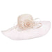 Sinamay Capeline Hat with Metallic Accent - Scala Hats Dress Hat Scala Hats ld50cp Champagne  