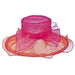 Two Tone Sheer Organza Hat with Large Bow - Scala Collezione Dress Hat Scala Hats    