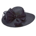 Capeline Hat with Large Organza Bow - Scala Hats Dress Hat Scala Hats ld85bk Black  