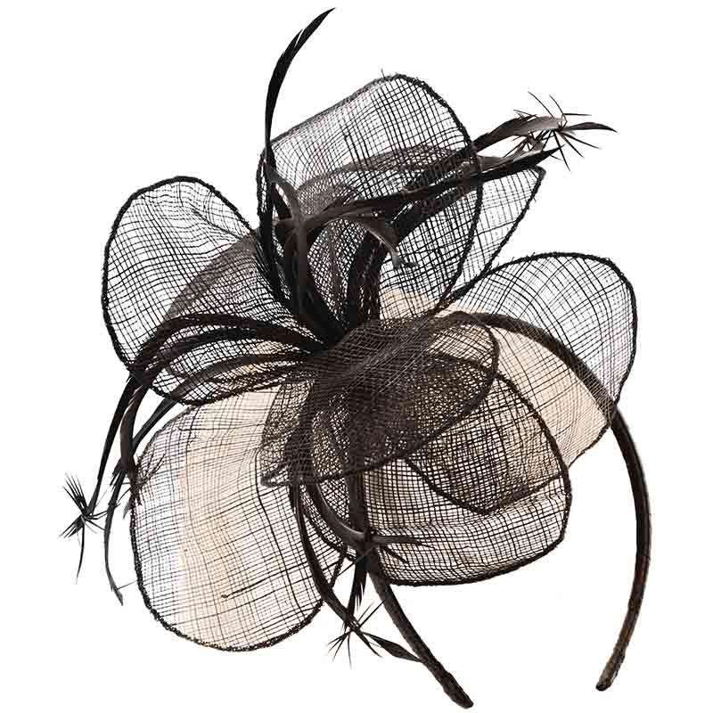 Sinamay Flower Fascinator with Feathers - Scala Collezione, Fascinator - SetarTrading Hats 