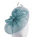 Sinamay Fascinator with Loops and Feathers, Turquoise - Scala Collezione Fascinator Scala Hats LDF42TQ Turquoise  