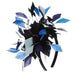 Colorful Feather Burst Fascinator Headband - Scala Collezione Fascinator Scala Hats ldf59bl Blue  