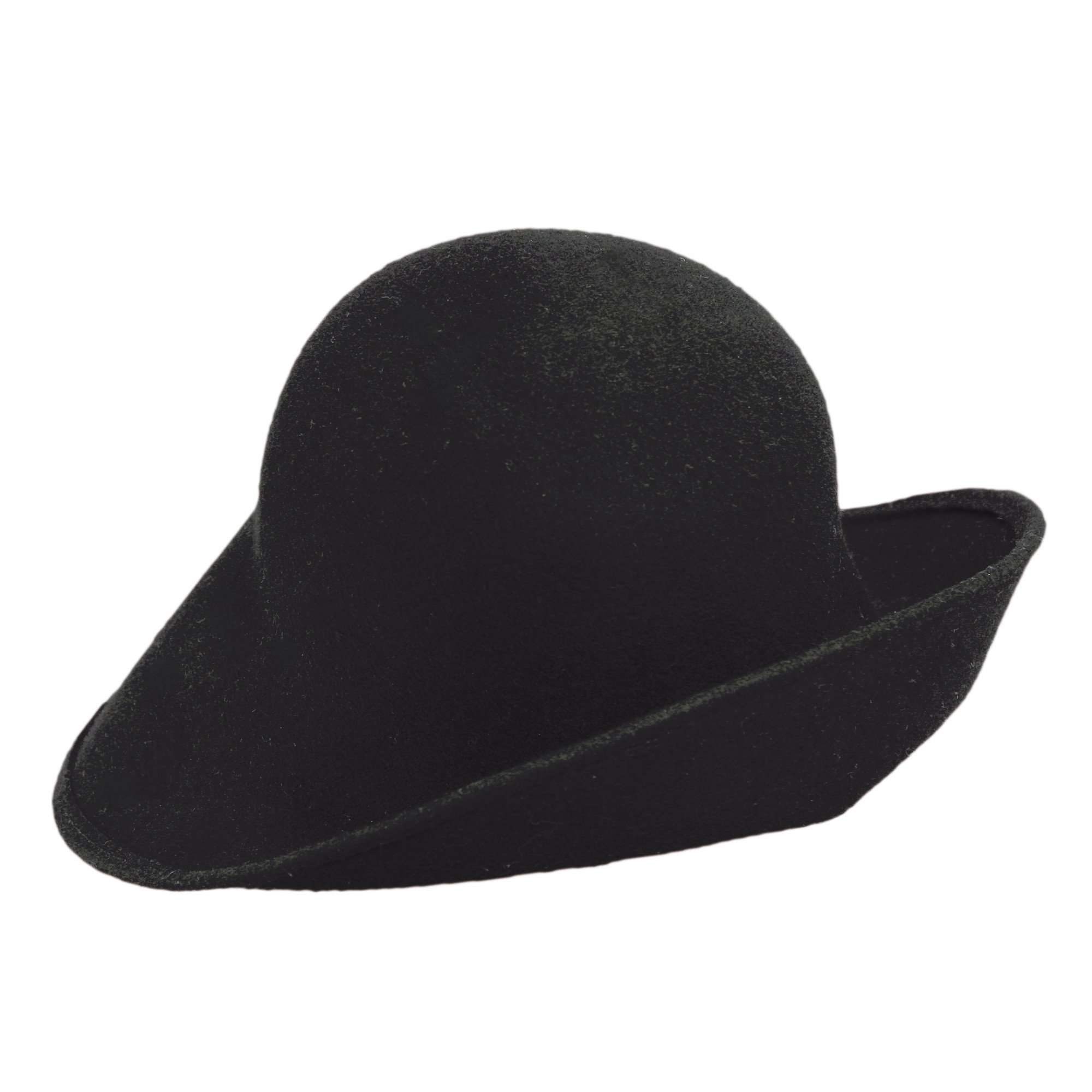 Wool Felt Hat with Shapeable Brim - Scala Hats Cloche Scala Hats LF10BB Black  