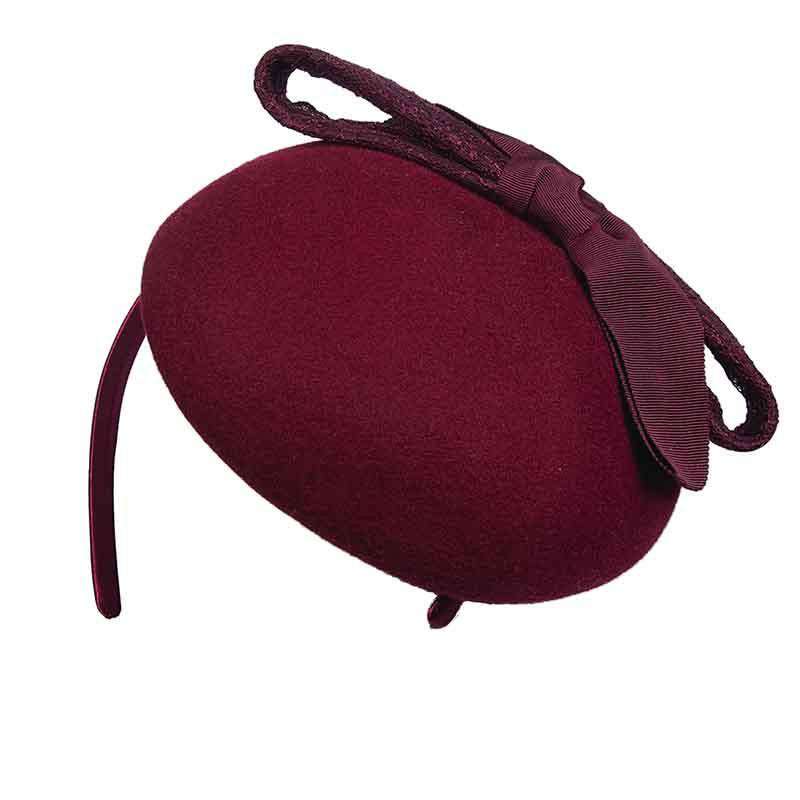 Wool Felt Hatinator Headband with Large Bow - Scala Collezione, Fascinator - SetarTrading Hats 