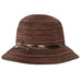 Polybraid Big Brim Cloche with Metallic Band - Scala Collezione, Wide Brim Hat - SetarTrading Hats 