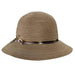 Polybraid Big Brim Cloche with Metallic Band - Scala Collezione, Wide Brim Hat - SetarTrading Hats 