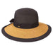 Two Tone Big Brim Summer Hat - Scala Hats, Wide Brim Hat - SetarTrading Hats 
