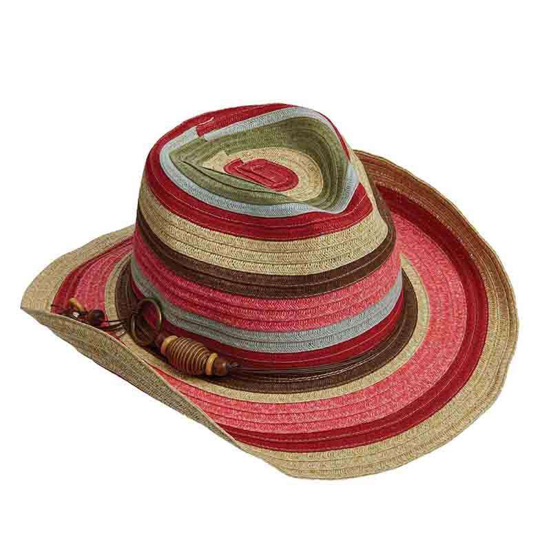 Colorful Striped Cowboy Hat - Tropical Trends Cowboy Hat Dorfman Hat Co. lp212nt Natural  