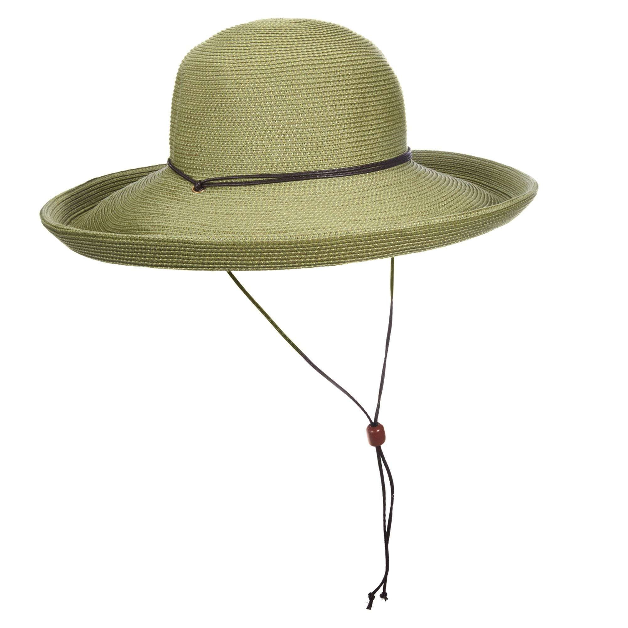 Up Turned Brim Summer Hat - Scala Collection Hats Kettle Brim Hat Scala Hats WSlp214OL Olive  
