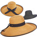 Large Brim Sun Hat with Ribbon Trim - Scala Hats Wide Brim Sun Hat Scala Hats    
