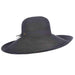 Large Brim Sun Hat with Ribbon Trim - Scala Hats Wide Brim Sun Hat Scala Hats lp225bk Black  
