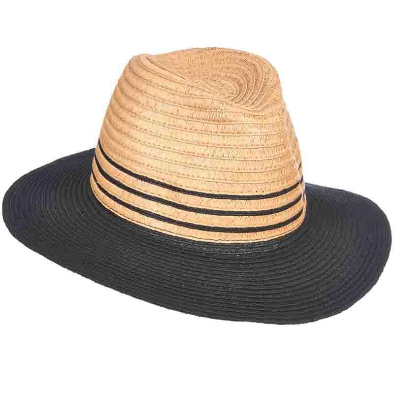 Striped Band Braid Safari Hat - Tropical Trends Safari Hat Dorfman Hat Co. lp234bk Black  